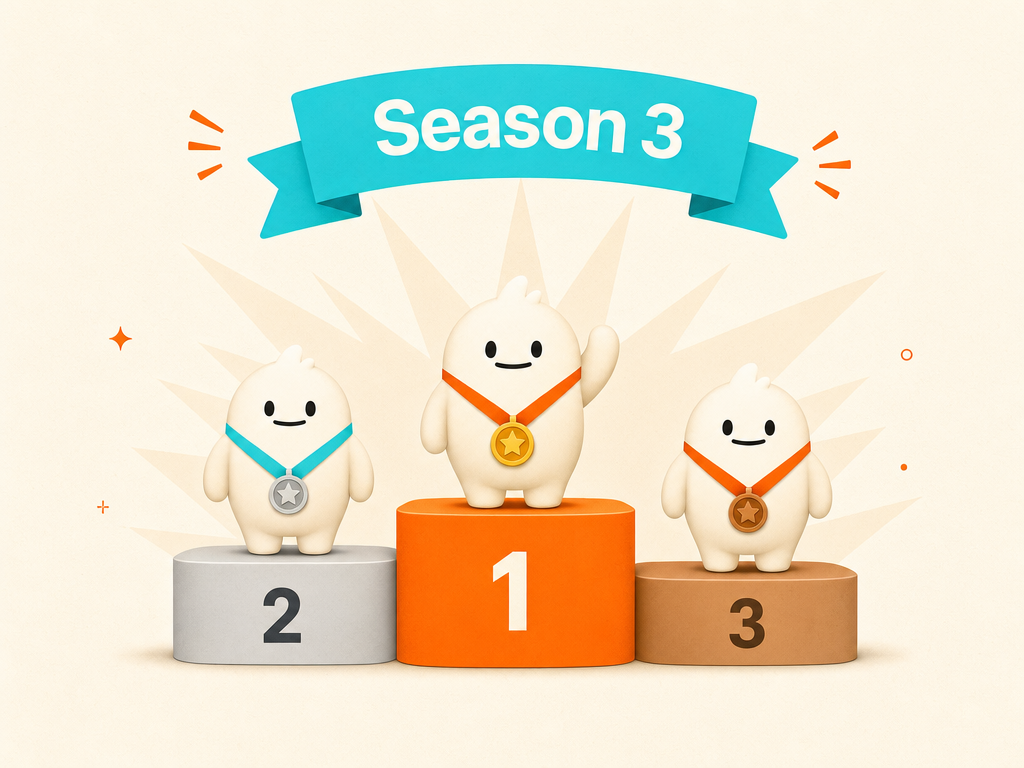 Three buddies on a season-closing podium